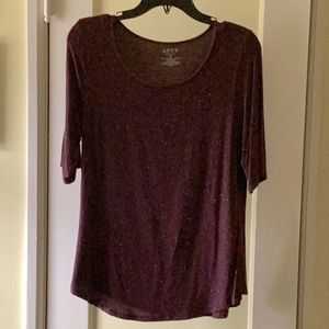 Burgundy top